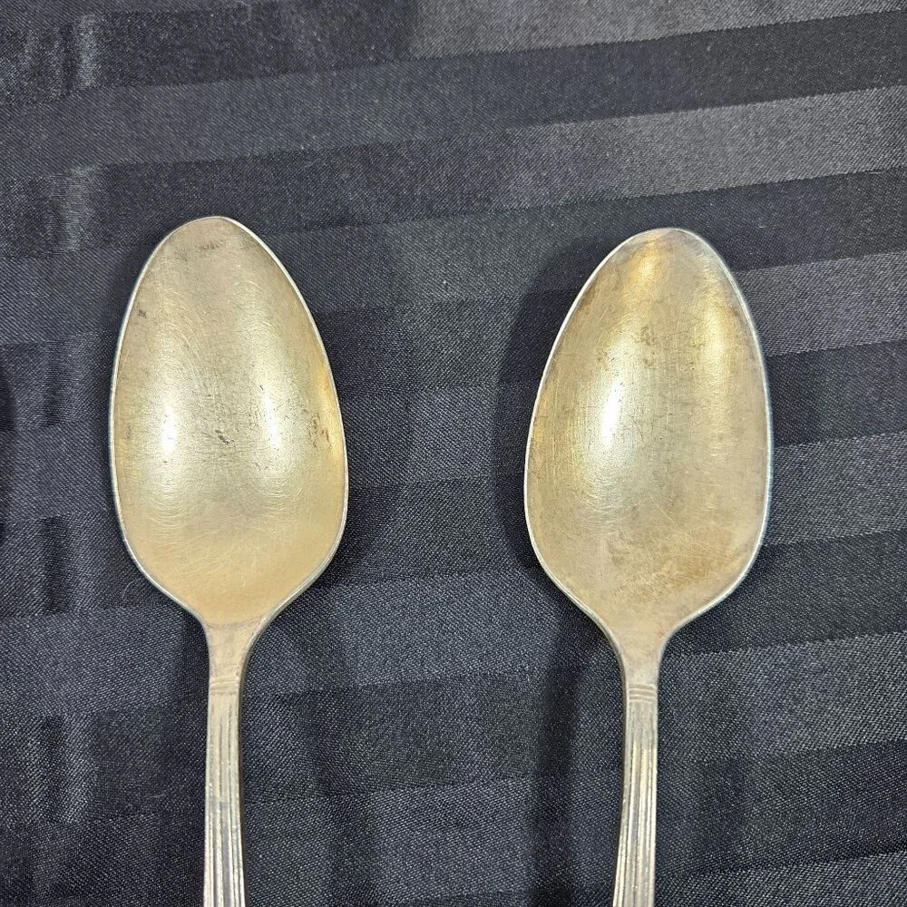 Vintage‎ Oneida Community Plate Serving Spoons Coronation Pattern Set of 4